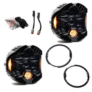 Jeep Wrangler JK Headlights - Baja Designs - DOT LP6 LED - Amber - `07-`18